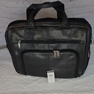 Wilsons Leather Black Laptop Bag